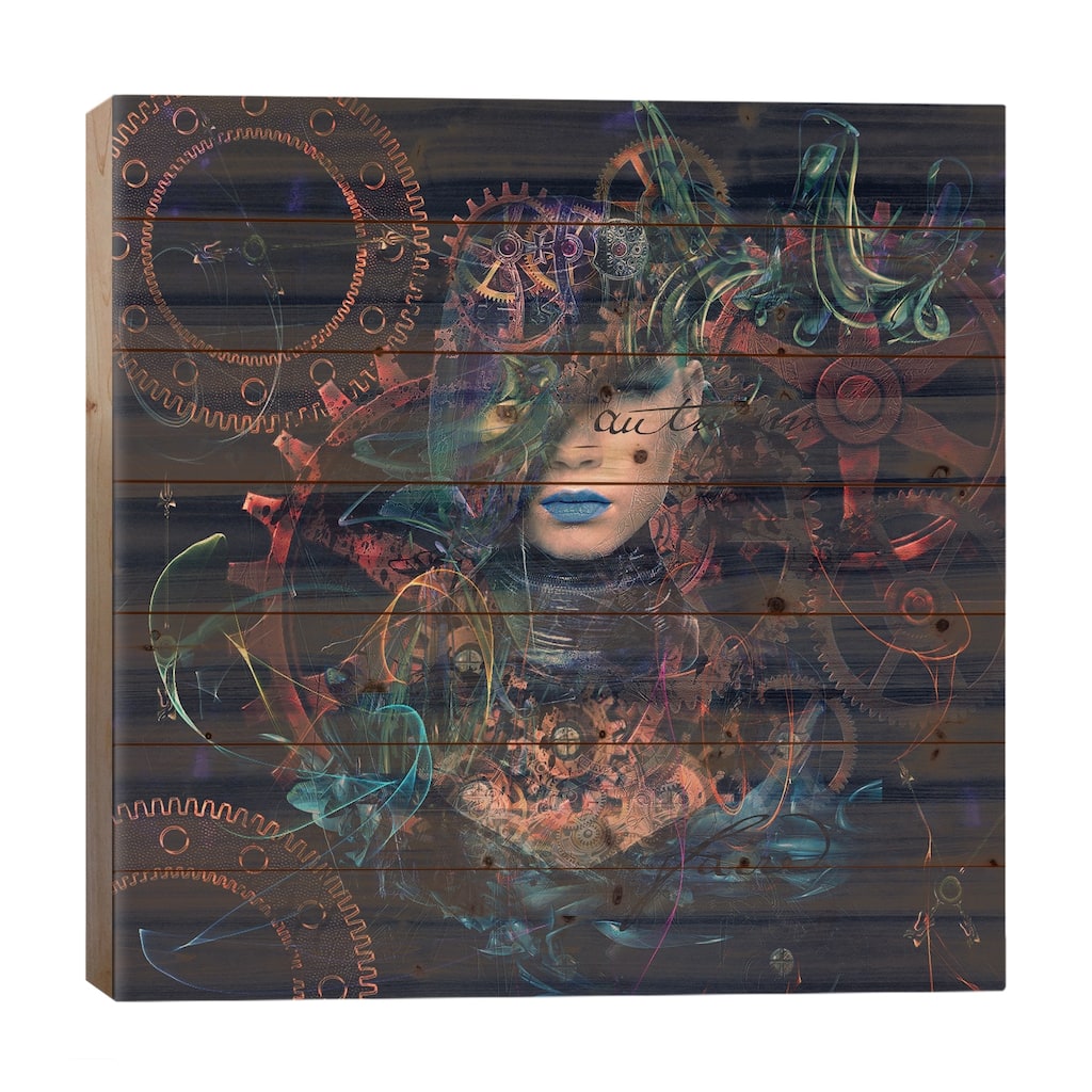 Reincarnation Print On Wood by Natalia Simongulashvili - Multi-Color