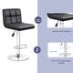 Bar Stools Adjustable Armless Swivel PU Leather Barstools Set of 2