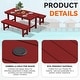 preview thumbnail 56 of 58, 3-Piece HDPE Outdoor Dining Set with Umbrella Hole Table and Two 2-Person Benches