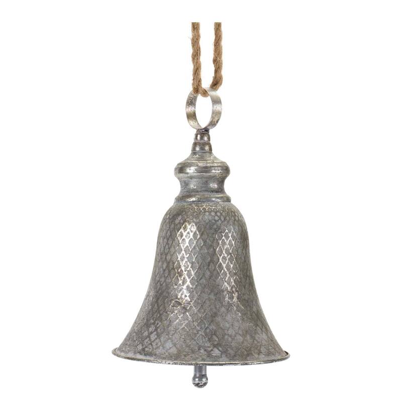 Distressed Harlequin Bell Christmas Ornaments - 12.75" - 2ct