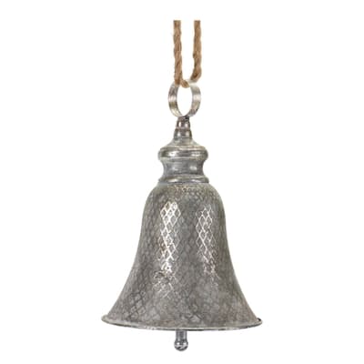 Distressed Harlequin Bell Christmas Ornaments - 12.75" - 2ct