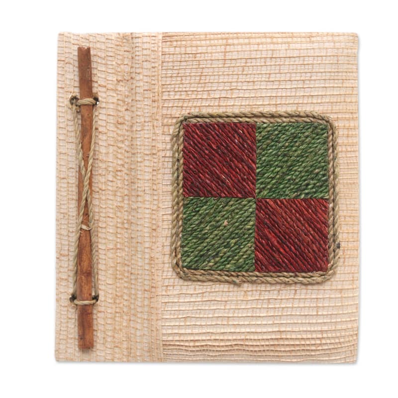 Novica Handmade Chromatic Nature Natural Fiber Journal