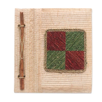 Novica Handmade Chromatic Nature Natural Fiber Journal