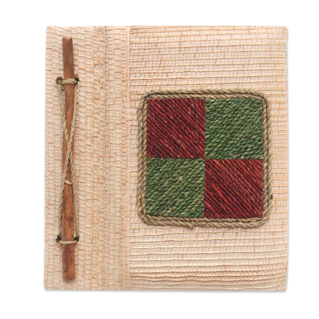 Novica Handmade Chromatic Nature Natural Fiber Journal