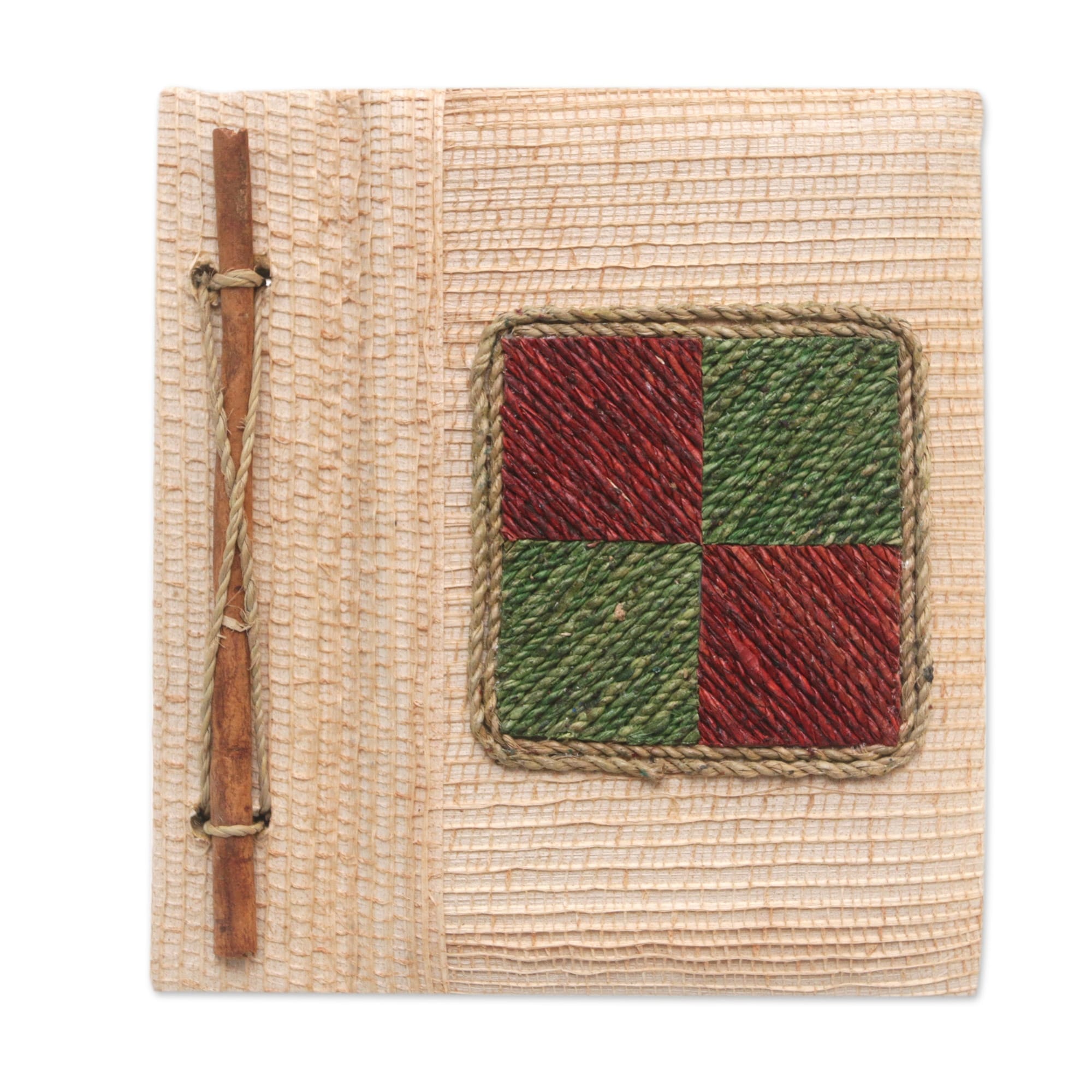 Novica Handmade Chromatic Nature Natural Fiber Journal