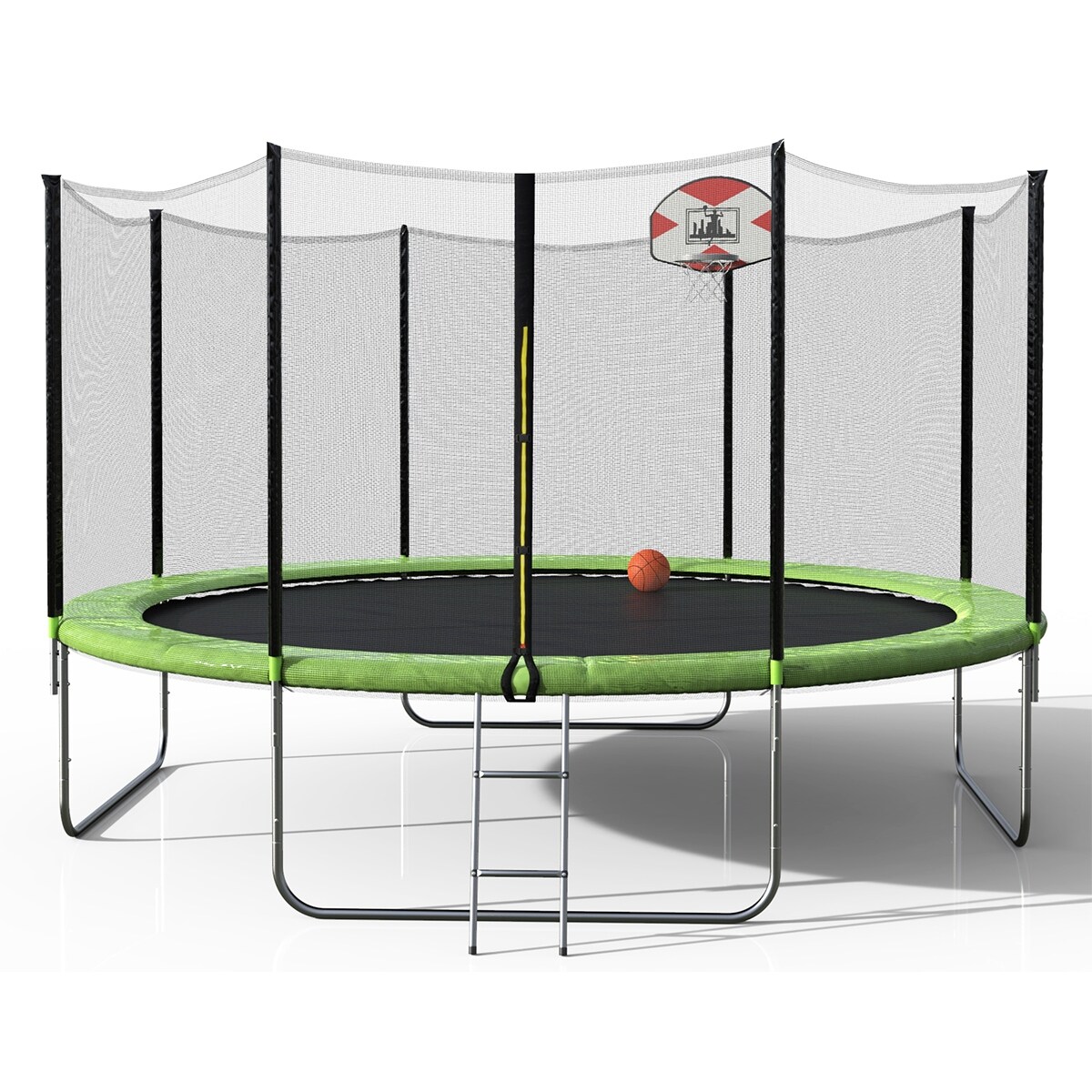 Shop Merax Round Trampoline With Basketball Hoop Overstock
