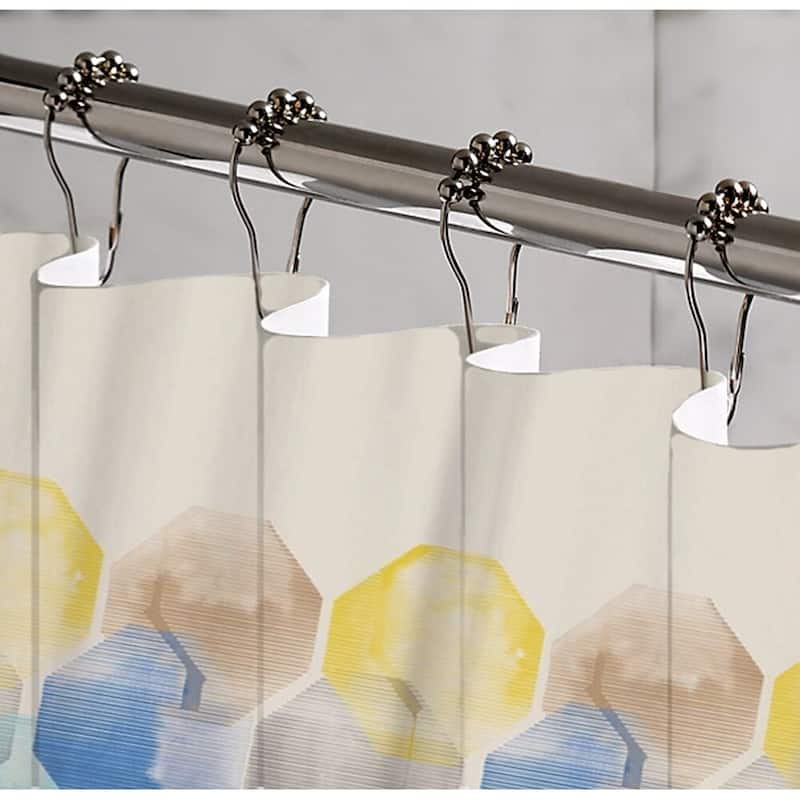 A1HC Water Repellent Printed Organic Cotton Shower Curtain 72"X72"