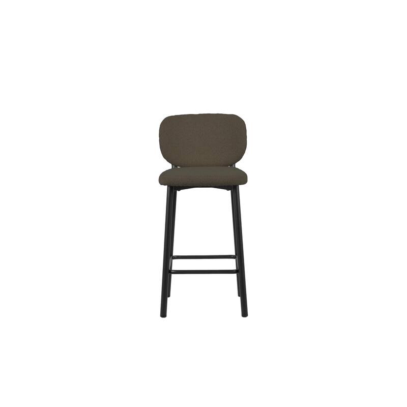 Rye Studio Boucle Chairs with Black Steel Legs, Set of 2