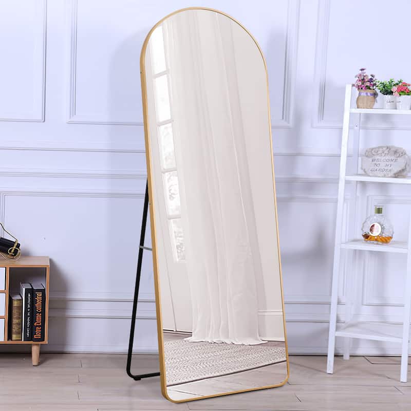 Lumioca Arch Floor & Full Length Gold Framed Wall Mirror