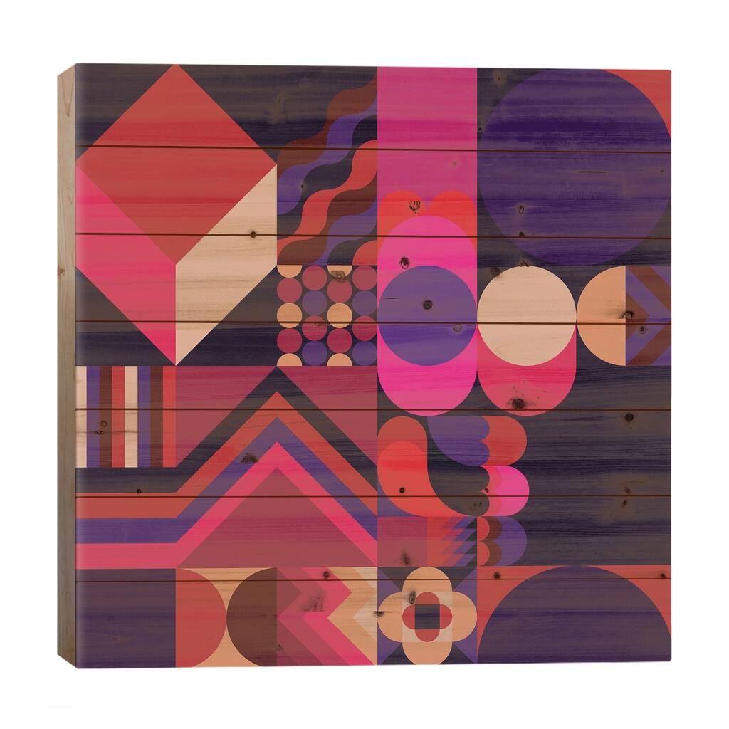 Purple Haze Print On Wood by Greg Mably - Multi-Color