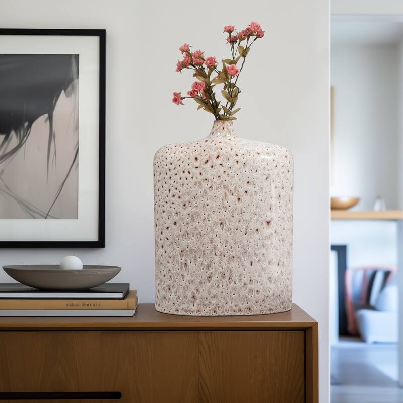Sagebrook Home's Stoneware Truman Vase, Elegant Design for Modern Living - 12" x 4" x 17"