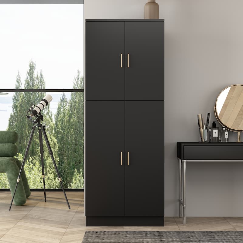Pantry Cabinet Floor Storage w/ Doors Adjustable Shelves by Kerrogee - 61.2"H