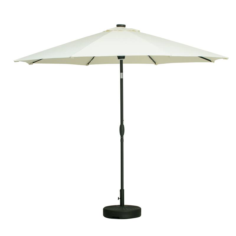 Ainfox 10ft Patio Umbrella with Lights Outdoor Solar Umbrella