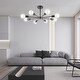 preview thumbnail 6 of 71, Modern Vintage Glam Metal Sputnik Semi - Flush Mount Ceiling Light