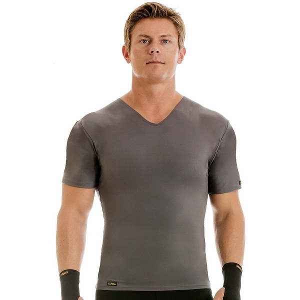 Insta Slim Pro Active Wear V-Neck Compression Slimming Under Shirt - Forza Gray