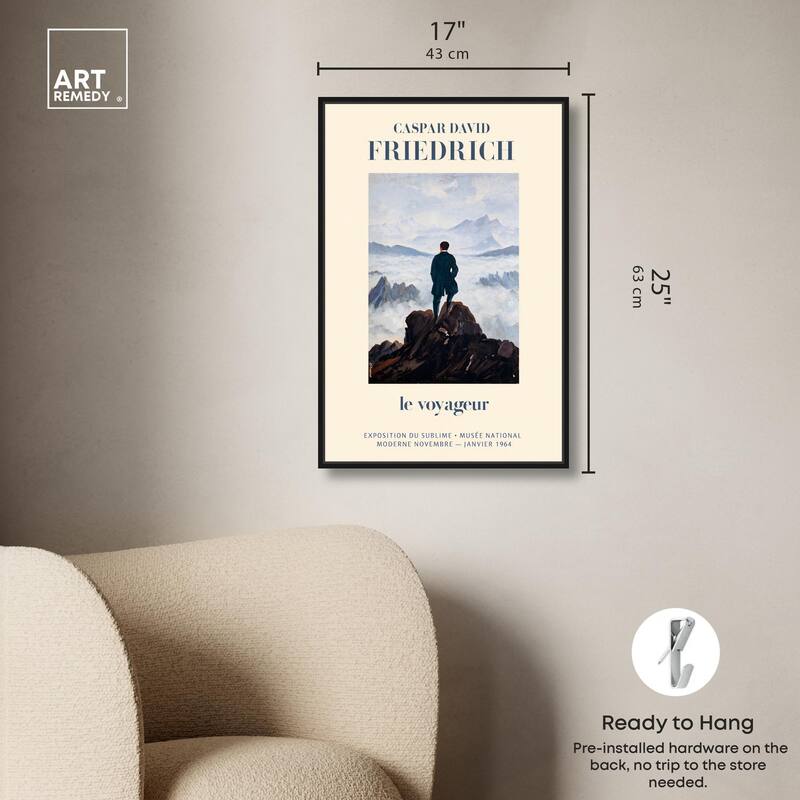Wanderer in a Sea of Mist Canvas by Art Remedy