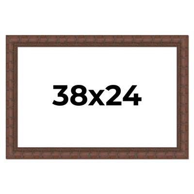 38x24 Frame Pewter Solid Wood Picture Frame Width 1.625 Inches | Interior Frame Depth 0.6875 Inches