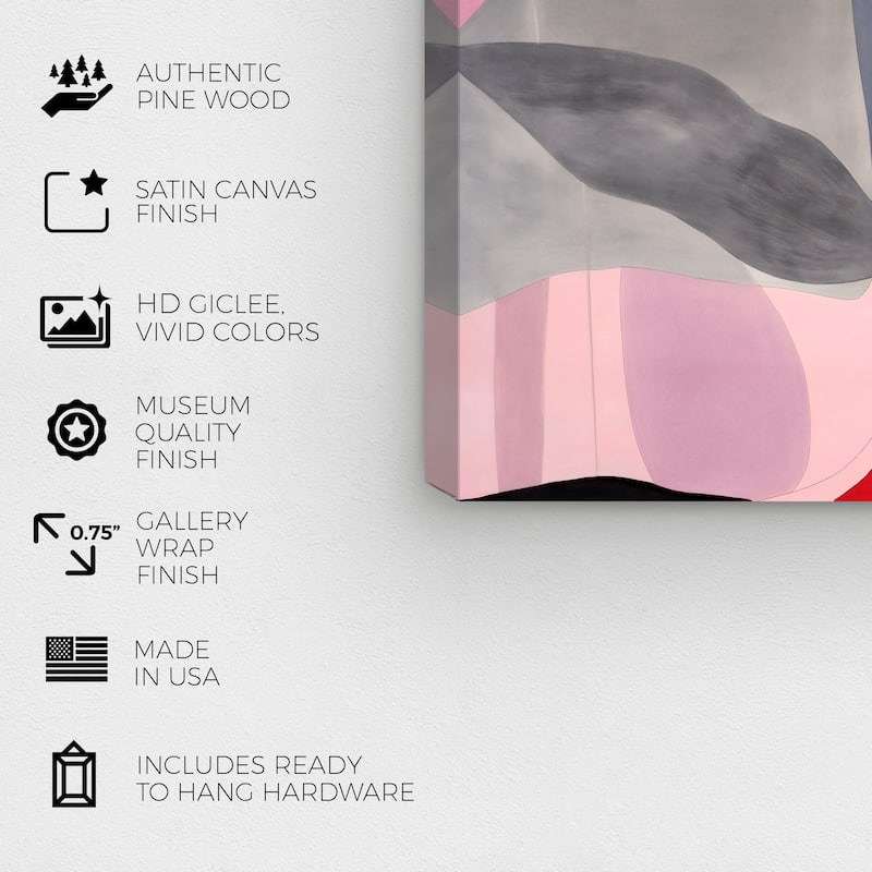Wynwood Studio Canvas Abstract Ballet Stage Pink and Modern & Contemporary Wall Art Canvas Print
