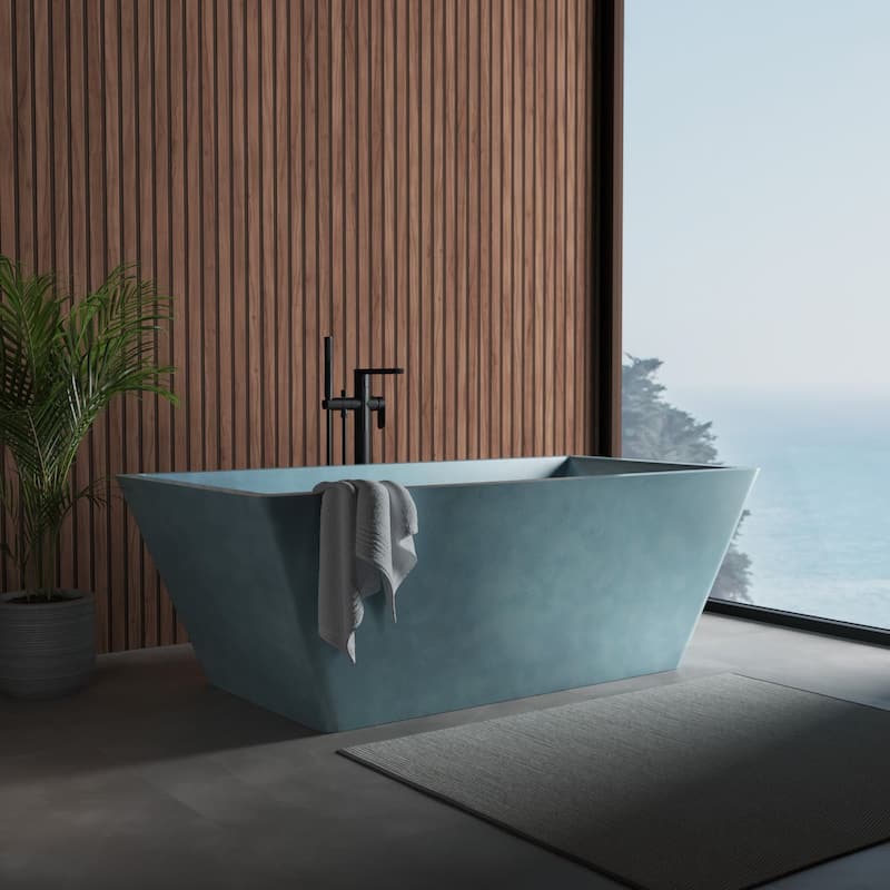 Mendocino NativeStone Freestanding Soaking Tub - Ocean