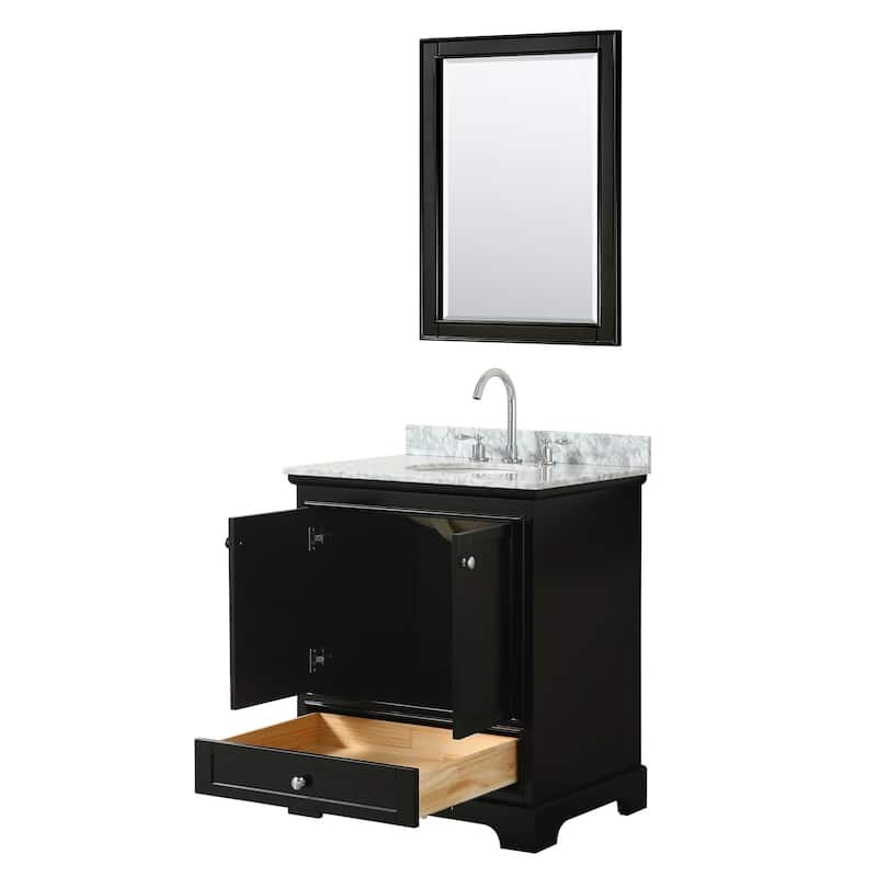 Wyndham Collection Deborah 30" Free Standing Single Vanity Set with