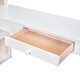 preview thumbnail 12 of 25, Full Size Loft Bed with Ladder, Shelves and Desk, Space-saving, White