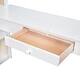 preview thumbnail 11 of 10, Full Size Wood Loft Bed with Shelves and Desk, White