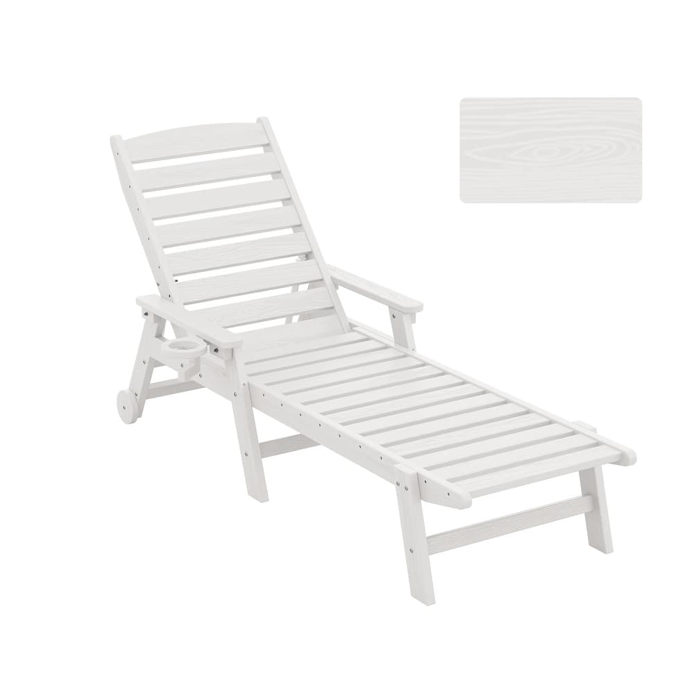 HDPE Frame Adjustable Backrest Patio Lounge Chair
