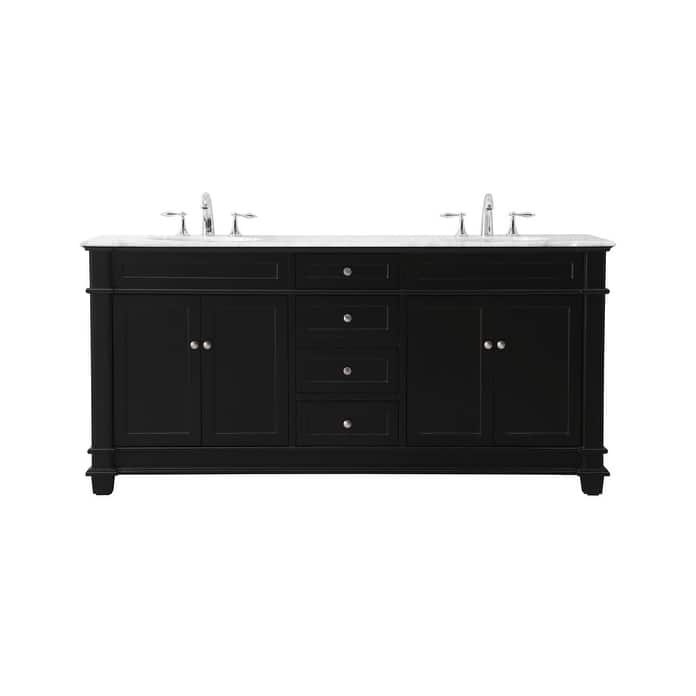 Elegant Lighting VF50072D Wesley 72" Free Standing Double Basin Vanity