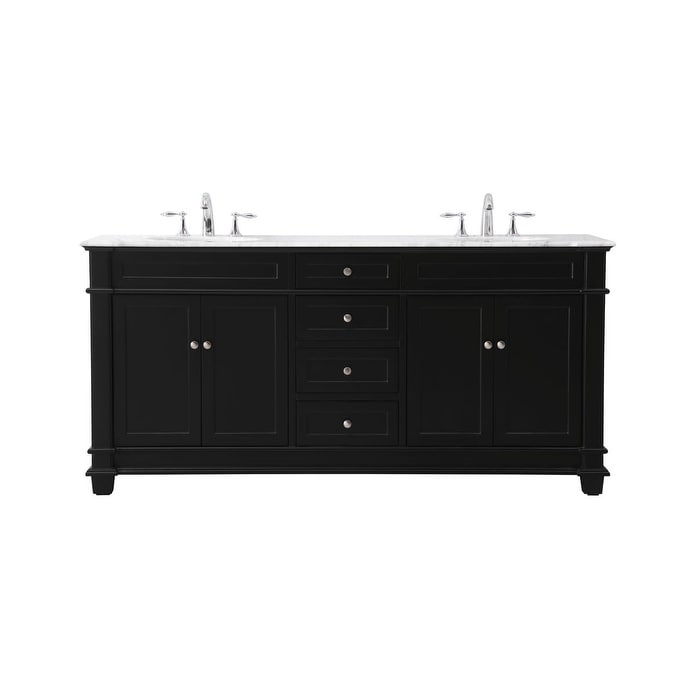 Elegant Lighting VF50072D Wesley 72" Free Standing Double Basin Vanity