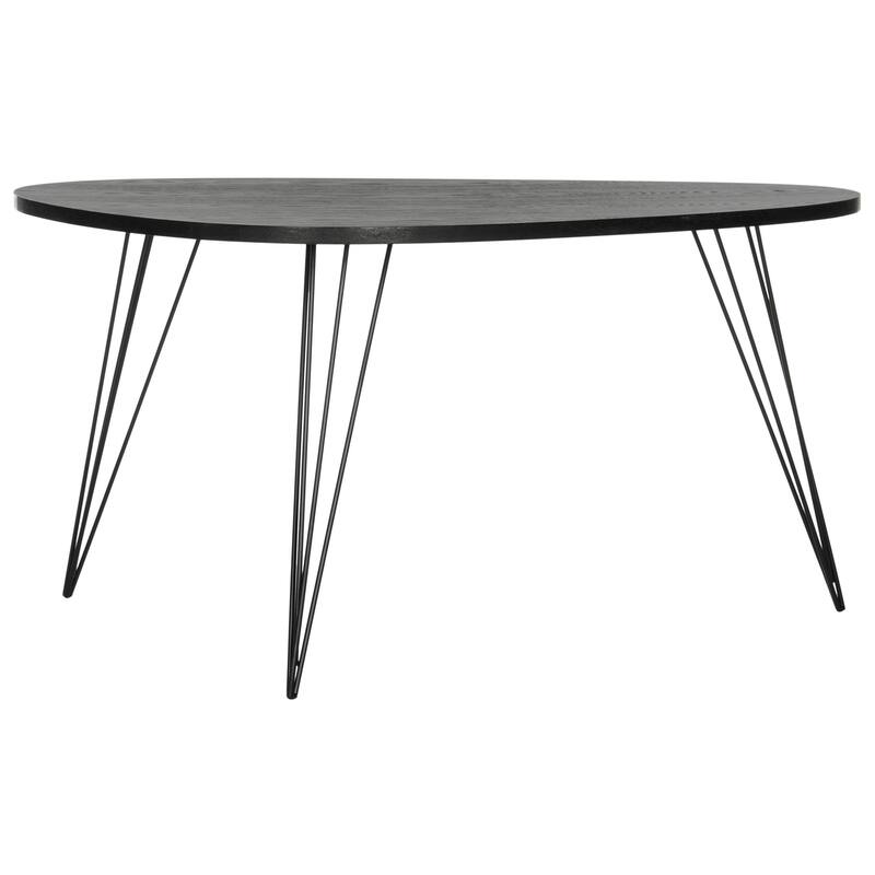 SAFAVIEH Carolann Mid-Century Light Grey / Black Coffee Table - 38" x 25.6" x 19.6" - 38" x 25.6" x 19.6" - 38Wx26Dx20H