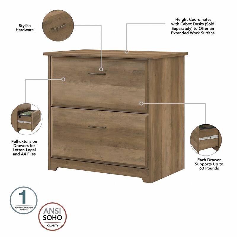 Cabot 2 Drawer Lateral File Cabinet by Bush Furniture