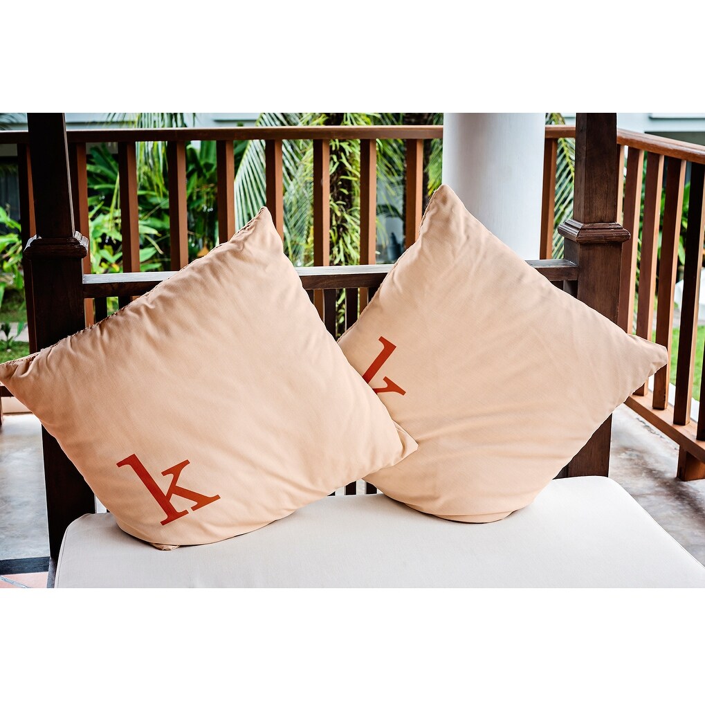 Outdoor monogram sale pillows