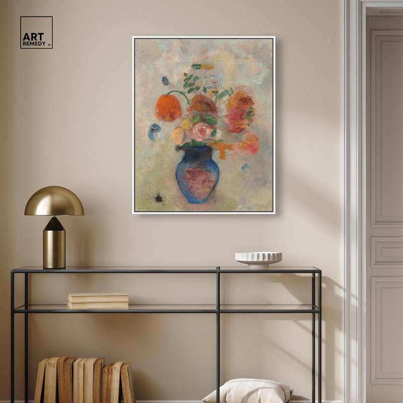 Vase with Flowers 1990 Canvas by Art Remedy