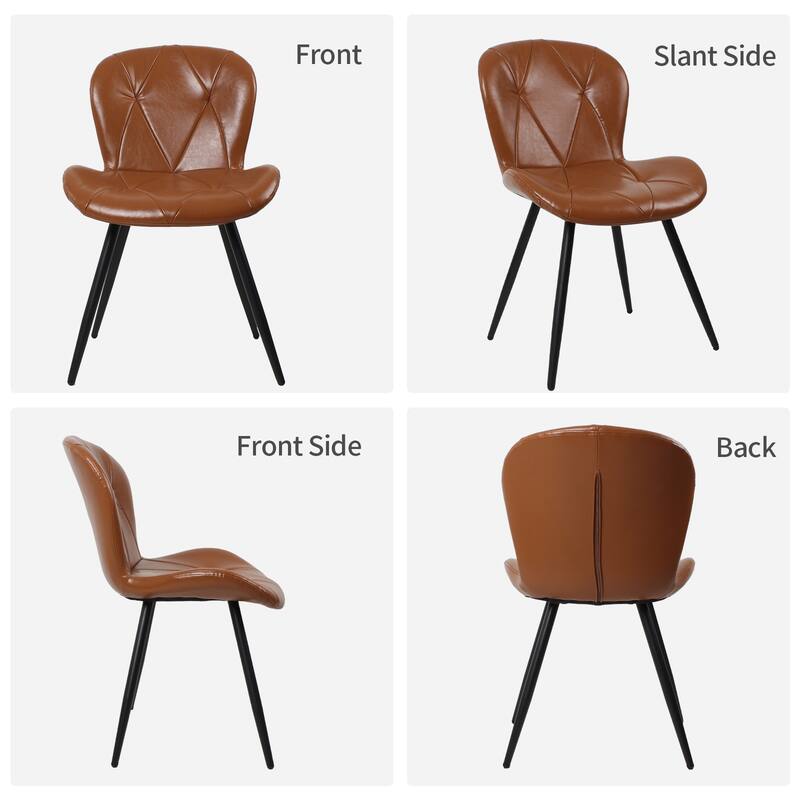 Upholstered Leather Dining Chair (Set of 2)