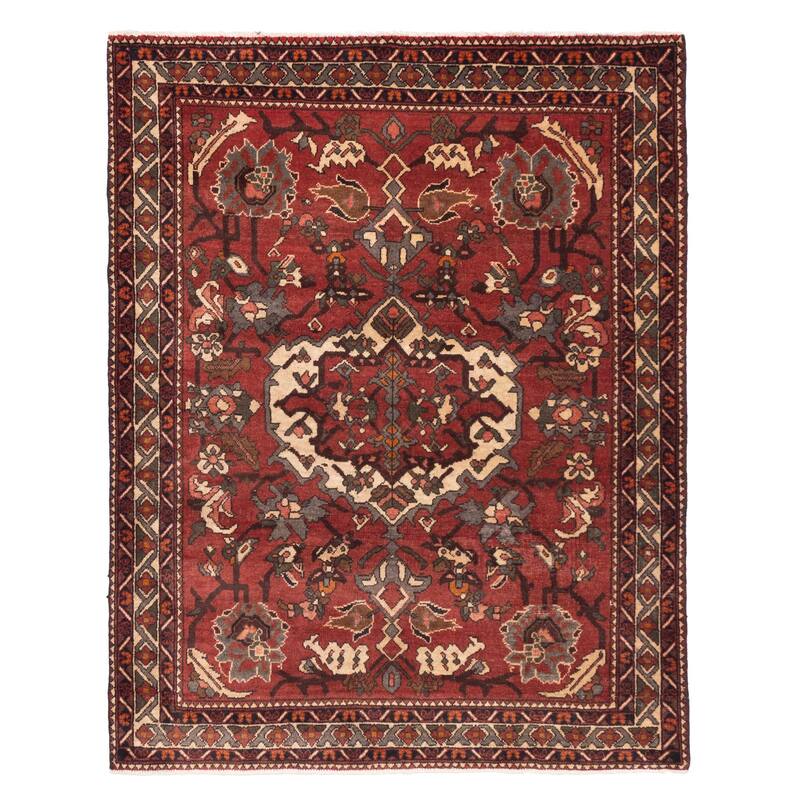 ECARPETGALLERY Hand-knotted Konya Anatolian Red Wool Rug - 5'0 x 6'6