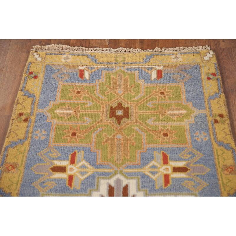 Kazak Runner Rug Hand-Knotted Traditional Wool Carpet - 2'7"x 8'0"