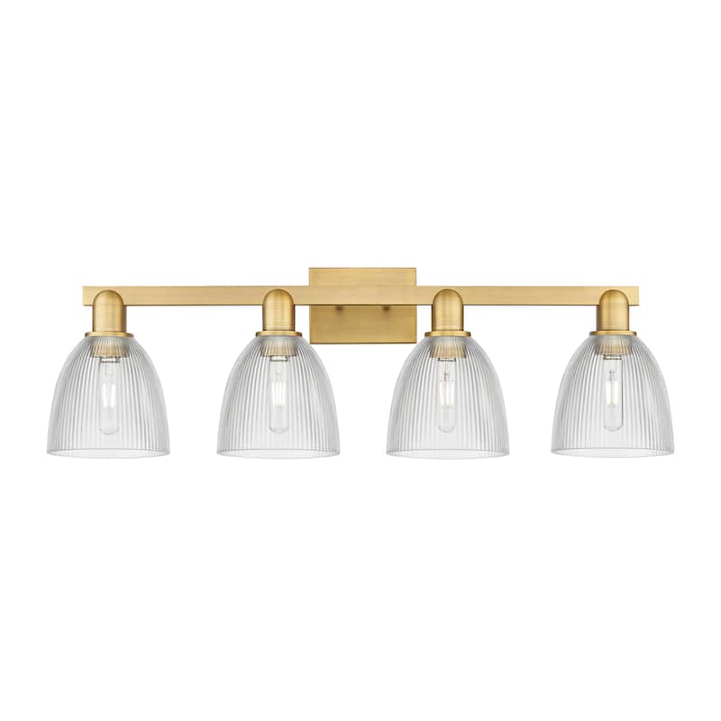 Innovations Lighting Endless Possibilities Arcadia - Castile - 4 Light 33" Bath Vanity Light - Clear/Brushed Brass