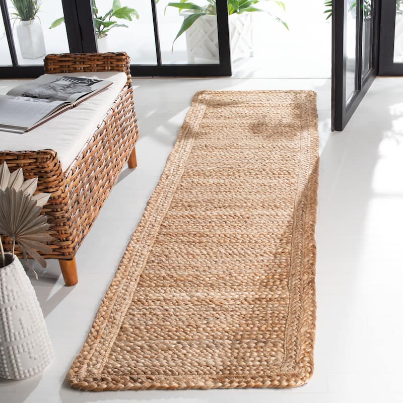 SAFAVIEH Handmade Natural Fiber Manorama Jute Rug - 2'3" x 10' Runner - Natural
