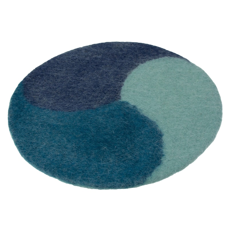 Handmade Felt Paisley Placemat Chargers, Set of 4