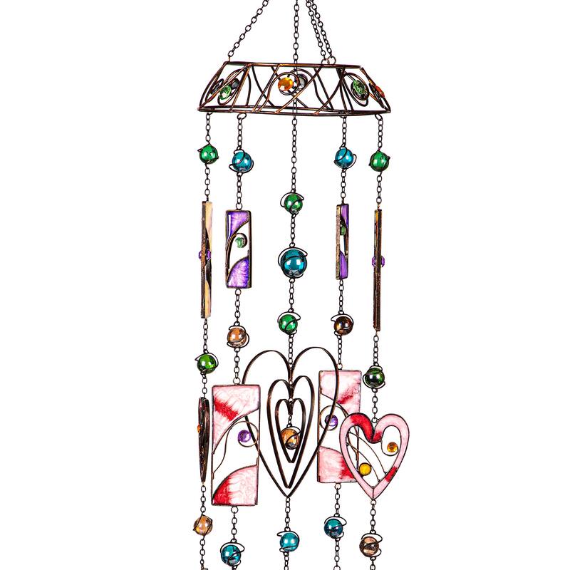 34" Hearts & Shapes Metal Wind Chime