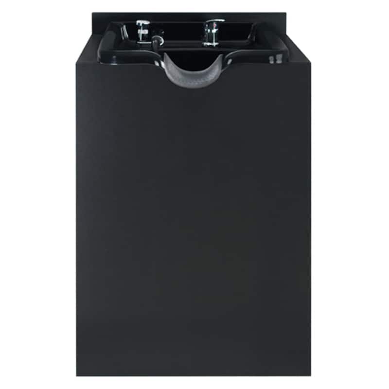 Shampoo Basin with Cabinet Hair Wash Sink Backwash Sink Station Beauty Salon Shampoo Bowl Black - Black