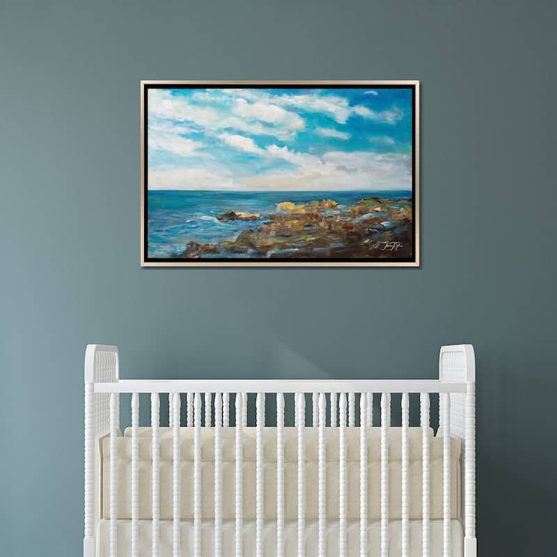 "Into the Horizon I" by Julie Derice Framed