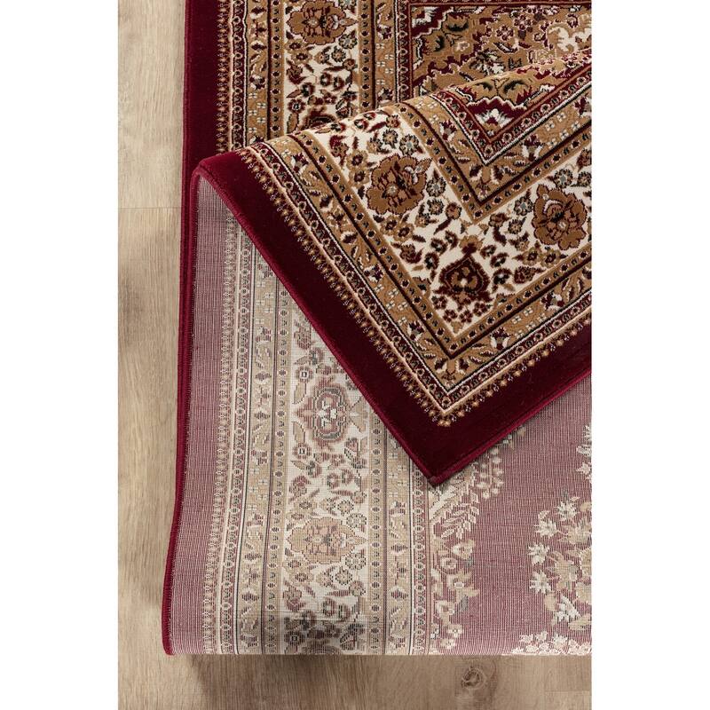Red 7 ft. 10 in. x 10 ft. 6 in. Luxury Area Rug, 0.43 Pile Height – Sophisticated Warmth for Any Room - 6' x 7'