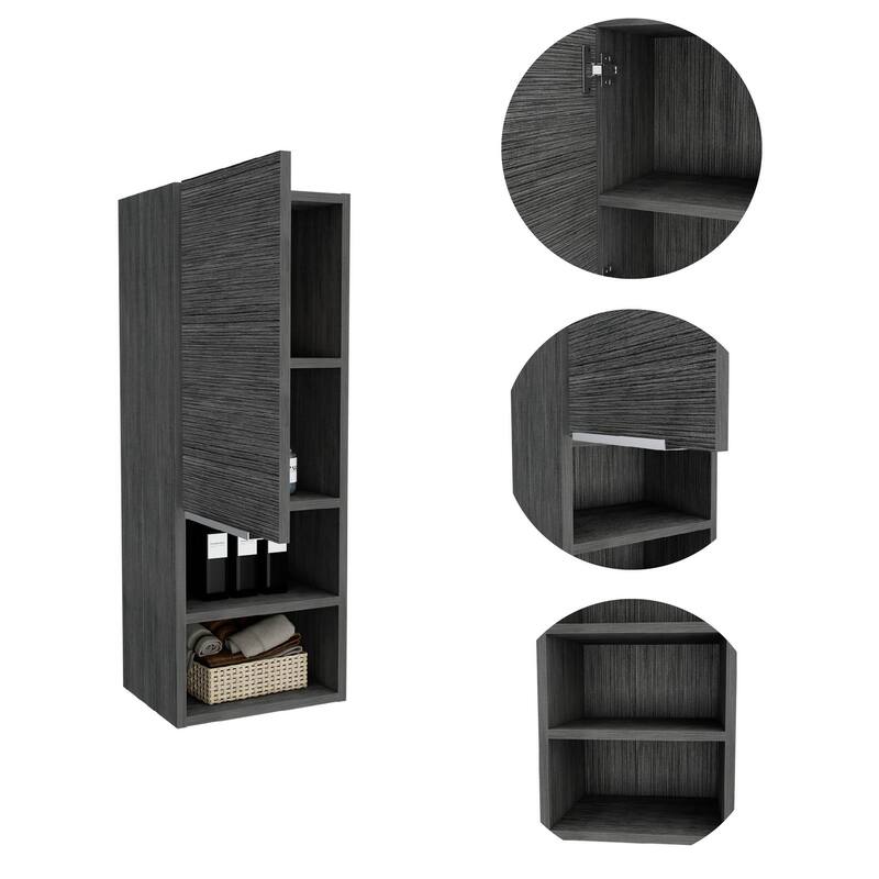 Rectangle 2-Shelf Medicine Cabinet - Gray