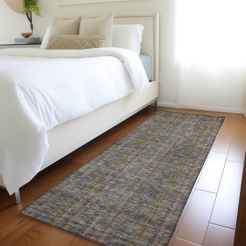 Premium Washable Super Soft Stripe Ombre Mayfield Rug - Taupe - 2'3" x 7'6"