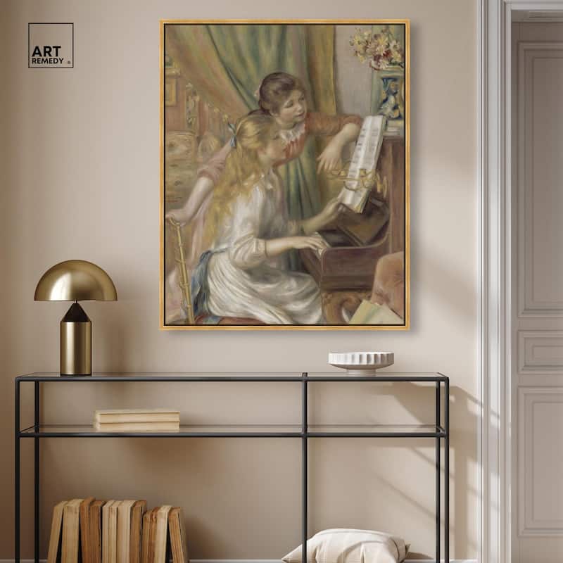 Young Girls at the Piano Canvas by Art Remedy