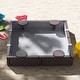 preview thumbnail 9 of 7, Qaba Kids Sandbox with Cover, Square 47" HDPE Large Sand Pit with 4 Seats, Waterproof Bottom Liner,, Brown