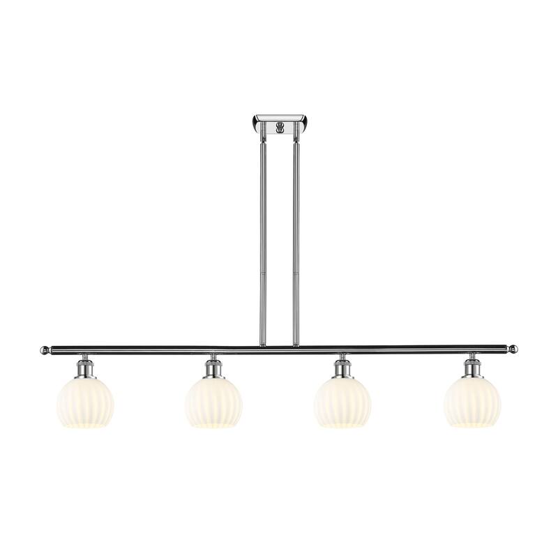 Innovations Lighting 516-4I-9-48-White Venetian-Indoor Pendant White - Polished Chrome / White Venetian