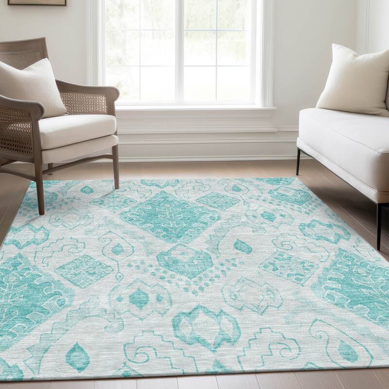 Machine Washable Indoor/ Outdoor Chantille Global Boho Rug