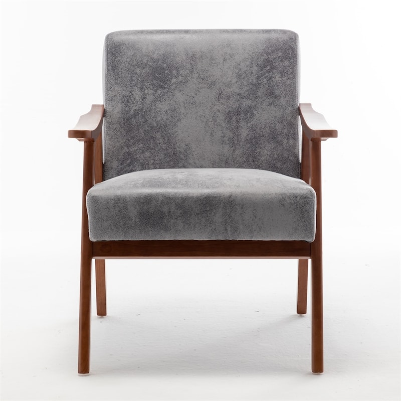Mid-Century Modern Chair,Solid Wood Frame, Accent Chair